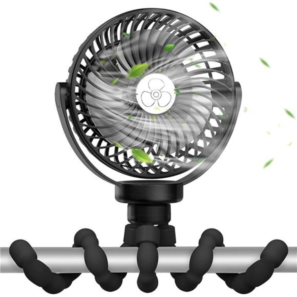 Battery Operated Stroller Fan Portable Handheld Mini Fan Clip On Fan W Tripod